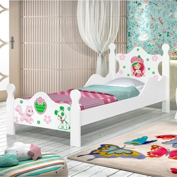 Cama Infantil com Proteção Lateral Iris J&A Móveis | MadeiraMadeira