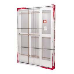 Porta de Aço de Correr 215x152cm 3 Folhas com Vidro Liso Qualitysol Ramassol - 8