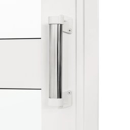 Porta de Aço de Correr 215x152cm 3 Folhas com Vidro Liso Qualitysol Ramassol - 6
