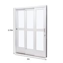 Ver imagem 4 de Porta de Aço de Correr 215x200cm 3 Folhas Vidro Liso Qualitysol Ramassol