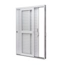 Ver imagem 3 de Porta de Aço Veneziana de Correr Lateral 215x142cm 3 Folha Vidro Liso Qualitysol Ramassol Branco