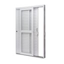 Ver imagem 3 de Porta de Aço Veneziana de Correr Lateral 215x142cm 3 Folha Vidro Liso Qualitysol Ramassol