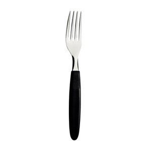 Kit - 6 Garfos de Mesa Ipanema Lâmina em Aço Inox Cabo Preto Gptop - Tramontina