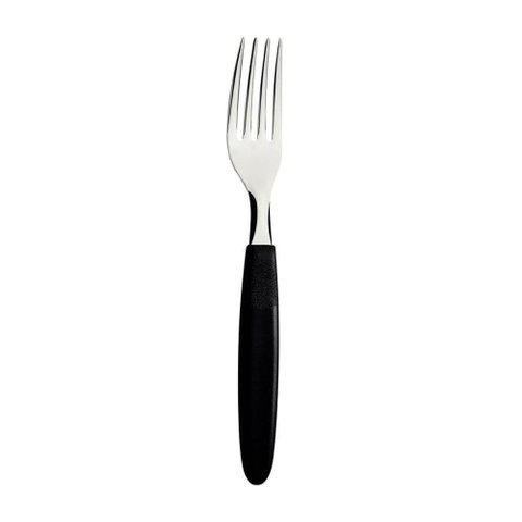 Kit - 6 Garfos de Mesa Ipanema Lâmina em Aço Inox Cabo Preto Gptop - Tramontina