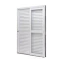 Ver imagem 1 de Porta de Aço Veneziana de Correr Lateral 215x142cm 3 Folha Vidro Liso Qualitysol Ramassol