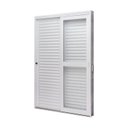 Ver imagem 1 de Porta de Aço Veneziana de Correr Lateral 215x142cm 3 Folha Vidro Liso Qualitysol Ramassol