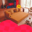 Ver mais imagens de Sofá Cama Hali 1,88m Xpand Tech Tecido Bouclê Caramelo Cama Inbox