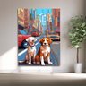 Quadro Decorativo Animais Cachorros em Pixels 2 - 180x100 Cm - 4