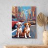 Quadro Decorativo Animais Cachorros em Pixels 2 - 180x100 Cm - 1