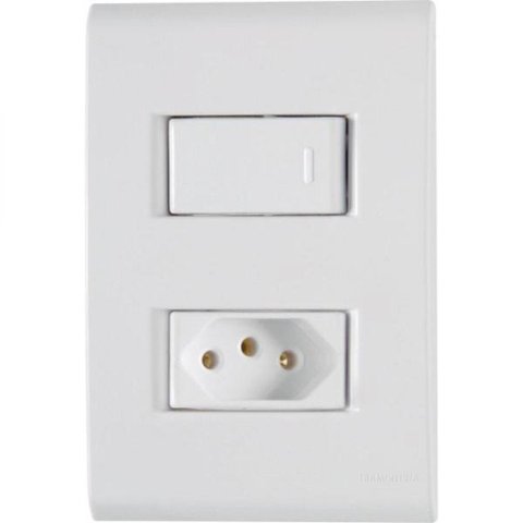 1 Interruptor Simples 10 a 250v e 1 Tomada a 250v Liz Branco