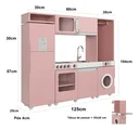 Ver imagem 7 de Conjunto Cozinha de Brincar Luli para Crianças Cor Rosé em Mdf