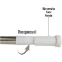 Ver imagem 7 de Kit Varão + Cortina para Box Visor | Cortina Copo de Leite (1,35x2,00m) e Varao Extensivel 70 Ate 12