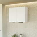 Ver imagem 1 de Armário de Cozinha Aéreo Meena 80x66cm com 2 Portas Branco 250014