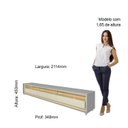 Ver imagem 5 de Rack para TV até 85 Polegadas com LED 100% MDF 211,4cm Rodízios Requinte Yescasa Cinza