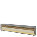 Ver imagem 3 de Rack para TV até 85 Polegadas com LED 100% MDF 211,4cm Rodízios Requinte Yescasa Cinza