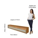 Ver imagem 5 de Rack para TV até 85 Polegadas com LED 100% MDF 211,4cm Rodízios Requinte Yescasa Marrom