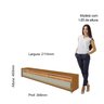 Rack para TV até 85 Polegadas com LED e Rodízios 211,4cm 100% MDF Requinte - 4
