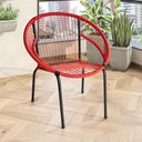 Ver imagem 1 de Cadeira de Área Eclipse Tramado em Fibra Sintética e Aço