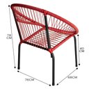 Ver imagem 3 de Cadeira de Área Eclipse Tramado em Fibra Sintética e Aço