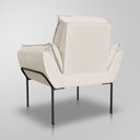 Ver imagem 6 de Poltrona Recepção Moderna de Luxo 12 Cores - Base de Ferro Preto - Bege