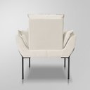 Ver imagem 5 de Poltrona Recepção Moderna de Luxo 12 Cores - Base de Ferro Preto - Bege