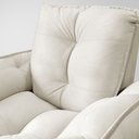 Ver imagem 4 de Poltrona Recepção Moderna de Luxo 12 Cores - Base de Ferro Preto - Bege