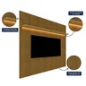 Rack com Painel Impressão Ripada para TV até 90 Polegadas com LED com Pés Requinte 220cm 100% MDF - 5