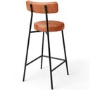 Ver imagem 7 de Kit 05 Banquetas Baixa para Cozinha Sala de Jantar Bancada Milão L02 Couríssimo Camel - lyam decor L