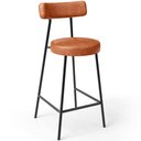 Ver imagem 3 de Kit 05 Banquetas Baixa para Cozinha Sala de Jantar Bancada Milão L02 Couríssimo Camel - lyam decor L