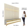 Rack com Painel Ripado Impressão Ripada para TV até 90 Polegadas com LED com Pés Requinte 220cm 100% MDF - 5