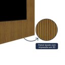 Ver imagem 4 de Rack com Painel Ripado Impresso TV até 90 Polegadas LED 100% MDF 224x250cm Pés em Madeira Maciça