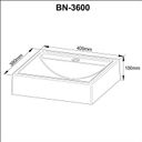 Ver imagem 4 de Cuba para Banheiro 40x10x38cm BN3600 Tecnomobili Branco Tecno Mobili