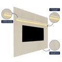 Ver imagem 6 de Rack com Painel Ripado para TV até 90 Polegadas com LED 100% MDF 224cmx250,5cm Impressão Ripada com Rodízios Requinte