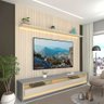 Rack com Painel Impressão Ripada para TV até 90 Polegadas com LED com Rodízios Requinte 220cm 100% MDF - 1