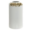 Ver imagem 1 de Vaso Decorativo Cerâmica Branco e Dourado 26,5cm 15d