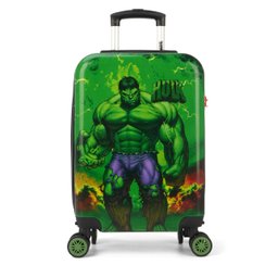 Mala Escola / Viagem Infantil Hulk C/ Cadeado Tam P bordo - MF10335AG AVENGERS Verde - 2