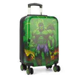 Mala Escola / Viagem Infantil Hulk C/ Cadeado Tam P bordo - MF10335AG AVENGERS Verde - 4