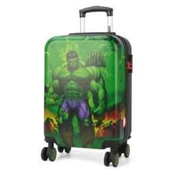 Mala Escola / Viagem Infantil Hulk C/ Cadeado Tam P bordo - MF10335AG AVENGERS Verde - 10