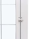 Ver imagem 5 de Porta de Aço de Correr e Postigo 215x160cm 2 Folhas com Grade Quadriculada Qualitysol Ramassol