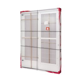 Porta de Aço de Correr e Postigo 215x160cm 2 Folhas com Grade Quadriculada Qualitysol Ramassol - 6