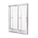 Ver imagem 3 de Porta de Aço de Correr e Postigo 215x160cm 2 Folhas com Grade Quadriculada Qualitysol Ramassol