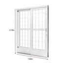 Ver imagem 4 de Porta de Aço de Correr e Postigo 215x160cm 2 Folhas com Grade Quadriculada Qualitysol Ramassol