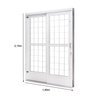 Porta de Aço de Correr e Postigo 215x160cm 2 Folhas com Grade Quadriculada Qualitysol Ramassol - 4