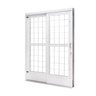 Porta de Aço de Correr e Postigo 215x160cm 2 Folhas com Grade Quadriculada Qualitysol Ramassol - 1