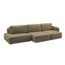 Ver imagem 7 de Conjunto Sala de Estar 1 Sofá Retrátil Modulado 342cm e 2 Poltronas Santiago Bouclê Castor G89 - Gra