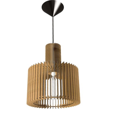 Luminária Teto tipo Pendente MOSCOU MDF Completa -:MDF CRU