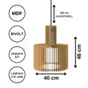 Ver imagem 3 de Luminária Teto tipo Pendente MOSCOU MDF Completa -:MDF CRU