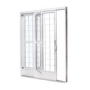 Ver imagem 4 de Porta de Aço de Correr e Postigo 215x160cm 2 Folhas com Grade Quadriculada Qualitysol Ramassol