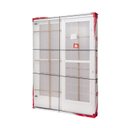 Ver imagem 6 de Porta de Aço de Correr e Postigo 215x160cm 2 Folhas com Grade Quadriculada Qualitysol Ramassol