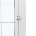 Ver imagem 5 de Porta de Aço de Correr e Postigo 215x160cm 2 Folhas com Grade Quadriculada Qualitysol Ramassol